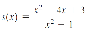x² – 4x + 3 s(x) x² – 1 