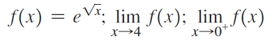 f(x) = eVx. lim f(x); lim f(x) х—0