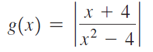 x + 4 g(x) x² – 4 || 