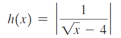 h(x) = Vx – 4 