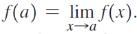 f(a) = lim f(x). х- 