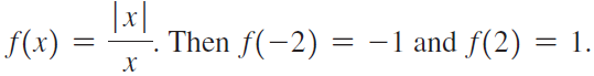 Then f(-2) = -1 and f(2) = 1. f(x) 
