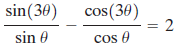 sin(30) sin 0 cos(30) = 2 cos 0 
