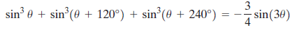 sin(30) 4 sin 0 + sin°(0 + 120°) + sin°(0 + 240°) - 