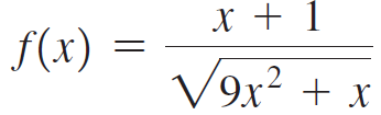 f(x) Vor? V9x² + x 