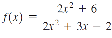 2x2 + 6 f(x) 2x2 + 3x – 2 