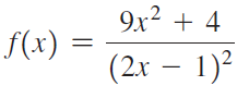 .2 9x2 + 4 f(x) (2x – 1)² 1)2 