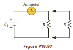 Ammeter A R- Figure P19.97 