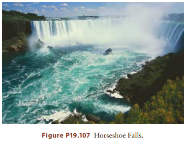 Figure P19.107 Horseshoe Falls. 