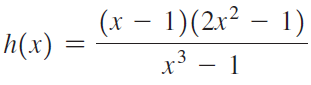 (x – 1)(2x² – 1) h(x) 1) х3 — 1 