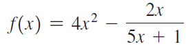 2х f(x) = 4x? 5х + 1 