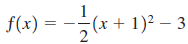 -(x+ 1)² – 3 f(x) = 