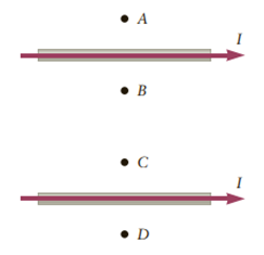 The two long wires in Figure P20.1 carry parallel currents