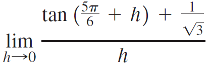 tan ( 5п (* + h) + V3 lim h→0 