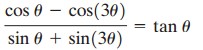 |cos 0 – cos(30) sin 0 + sin(30) tan 0 