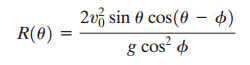 2v3 sin 0 cos(0 – 4) R(0) .2 COS g cos? o 