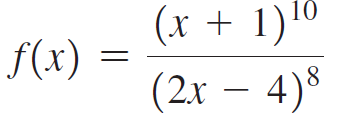 (x + 1)10 (2x – 4)³ f(x) 
