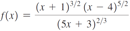 (x + 1)/2 (x – 4)5/2 (5x + 3)2/3 f(x) 