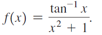 tanx f(x) : x² + 1 .2 