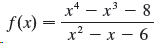 x* — х3 — 8 x? — х — 6 |f(x) = .2 