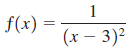 f(x) (x – 3)2 
