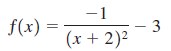 f(x) = -1 + 2)² (x 