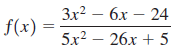Зx2 — 6х — 24 бх — 24 %3D f(x) = 5x2 — 26х + 5 