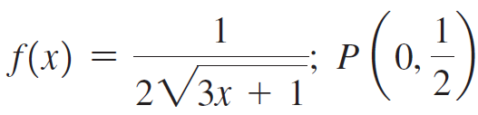 P( 0, f(x) 2V3x + 1 