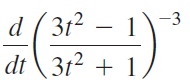 d (312 - 1 dt \ 3t² + 1 -3 