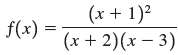 (x + 1)2 f(x) (x + 2)(x – 3) = 