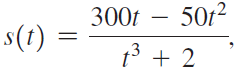300t – 50t2 s(1) t + 2 