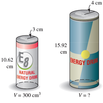 4 cm ,3 cm 15.92 cm ENERGY DRIN 10.62 cm NATURAL ENERGY DRINK V= 300 cm³ V = ? 