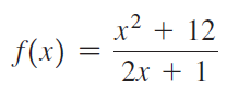 x² + 12 f(x) 2х + 1 