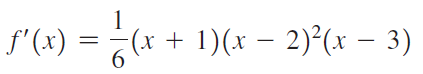 1 (x + 1)(x – 2)²(x – 3) f