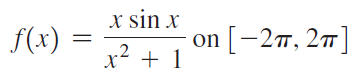 x sin x on [-27, 27 f(x) x² + 1 .2 