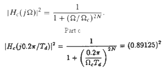 |H(j2) : 1 + (N/N)²N° Part c (0.89125)? |HG0.2x /T&){² = 0.2x 1+ 