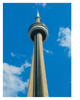 The CNTower, located in Toronto, Canada, is the tallest structure