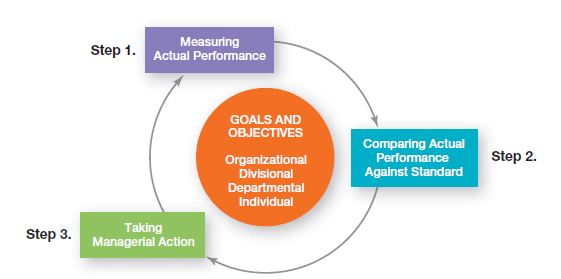 Measuring Actual Performance Step 1. GOALS AND OBJECTIVES Comparing Actual Performance Step 2. Organizational Divisional