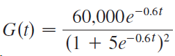 60,000e -0.6t -0.6t G(1) (1 + 5e-0.6t)2 