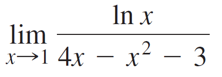 In x lim x→1 4x – x² – 3 