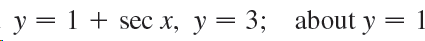 = 1 sec x, y = 3; about y y = 1 + 