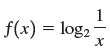 f(x) = log2