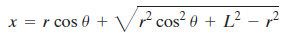 .2 Vr cos² 0 + L² – ? x = r cos 0 + 
