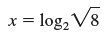 x = log, V8 