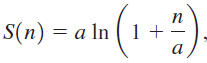 п S(n) = a ln ( 1 + 