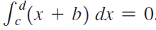 S (x + b) dx = 0, 