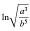 Let u = ln a and v = ln b.
