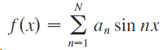 f(x) = E a, sin nx n=1 