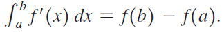 |Saf'(x) dx = f(b) – f(a). 