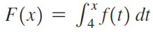 F(x) = SS(t) di 4 